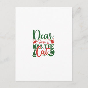 Lieber Weihnachtsmann, es war die Katze Begleitkarte