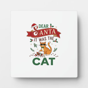 Lieber Weihnachtsmann Es War Katze Orange Weihnach Fotoplatte