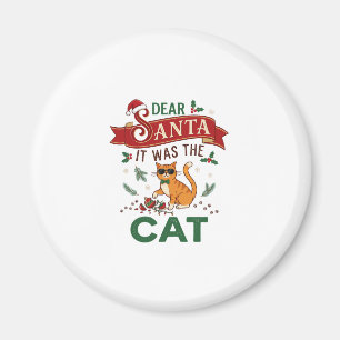 Lieber Weihnachtsmann Es War Katze Orange Weihnach Magnet