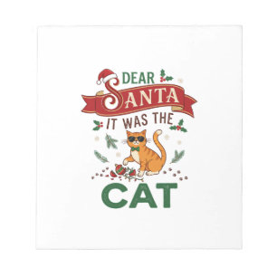 Lieber Weihnachtsmann Es War Orange Katze Weihnach Notizblock