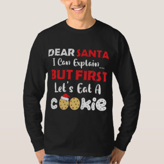 Lieber Weihnachtsmann essen Ein Keks Funny Christm T-Shirt