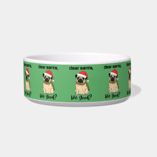 Lieber Weihnachtsmann, gut? Mops Weihnachts Mittle Napf