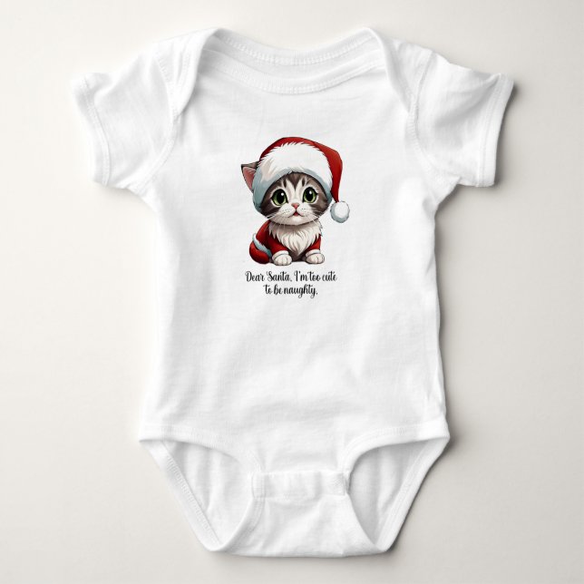 Lieber Weihnachtsmann, ich bin zu niedlich, um una Baby Strampler (Vorderseite)
