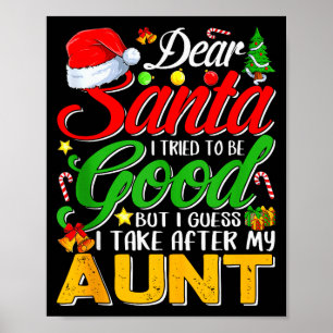 Lieber Weihnachtsmann, ich habe versucht, brav zu  Poster