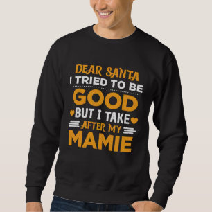 Lieber Weihnachtsmann, ich habe versucht, brav zu Sweatshirt