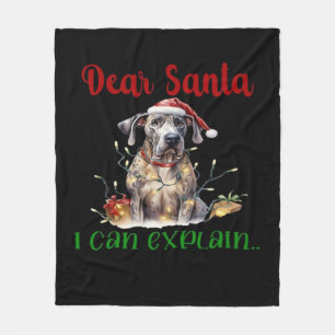 Lieber Weihnachtsmann, ich kann den Great Dane Ess Fleecedecke
