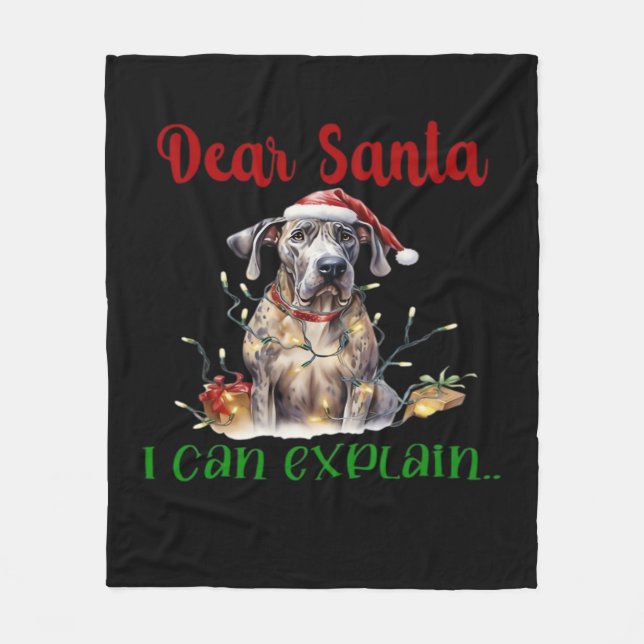 Lieber Weihnachtsmann, ich kann den Great Dane Ess Fleecedecke (Vorderseite)