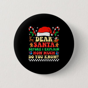Lieber Weihnachtsmann ich kann erklären Lustiges W Button