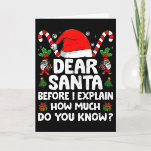 Lieber Weihnachtsmann ich kann erklären Lustiges W Karte