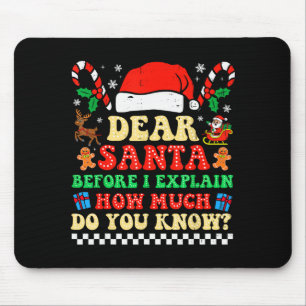 Lieber Weihnachtsmann ich kann erklären Lustiges W Mousepad
