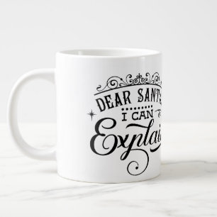 Lieber Weihnachtsmann, ich kann erklären/Weihnacht Jumbo-Tasse