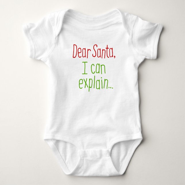 Lieber Weihnachtsmann, ich kann es erklären Baby Strampler (Vorderseite)