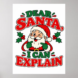 Lieber Weihnachtsmann, ich kann es erklären Kinder Poster