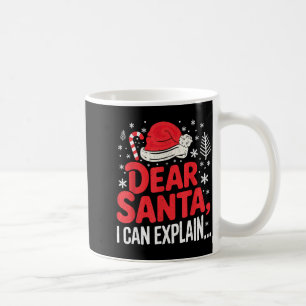 Lieber Weihnachtsmann, ich kann es erklären Lustig Kaffeetasse