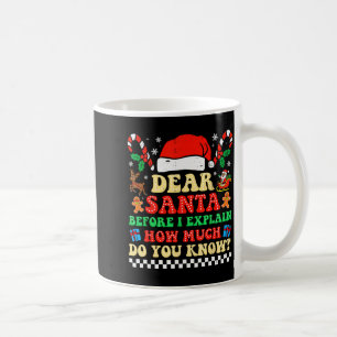 Lieber Weihnachtsmann, ich kann es erklären Lustig Kaffeetasse