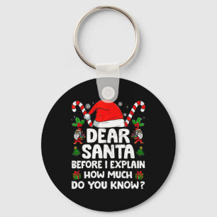 Lieber Weihnachtsmann, ich kann lustige Weihnachte Schlüsselanhänger