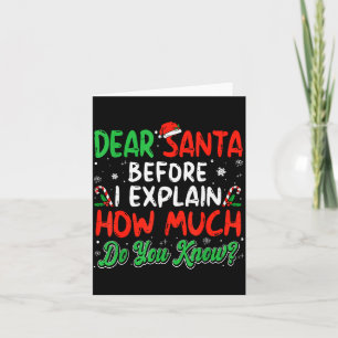Lieber Weihnachtsmann, ich kann lustige Weihnachts Karte