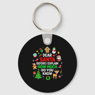 Lieber Weihnachtsmann, ich kann lustige Weihnachts Schlüsselanhänger