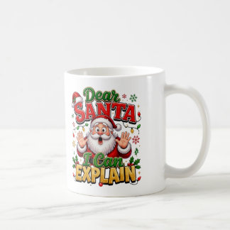 Lieber Weihnachtsmann, ich kann lustigen Weihnacht Kaffeetasse