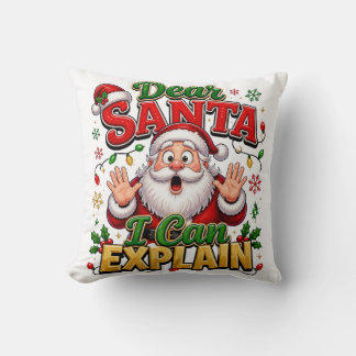 Lieber Weihnachtsmann, ich kann Weihnachten erklär Kissen