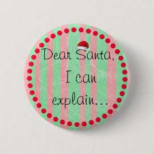 Lieber Weihnachtsmann, ich kann Weihnachts-Button Button