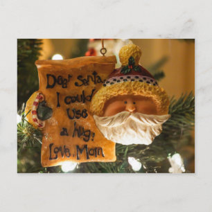 Lieber Weihnachtsmann, ich könnte eine umarmte Pos Postkarte