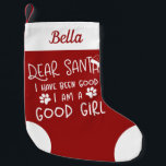 Lieber Weihnachtsmann, ich war ein Niedlicher, lus Kleiner Weihnachtsstrumpf<br><div class="desc">Lieber Weihnachten Ich war gut Niedlichen lustigen Hund Kleine Weihnachtsfeier Strumpf</div>