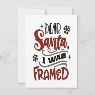 Lieber Weihnachtsmann, ich war Gerahmt Weihnachtsf Einladung