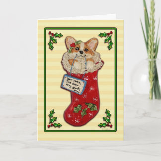 "Lieber Weihnachtsmann: Ich war sehr gut!" Corgi C Feiertagskarte