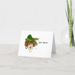 Lieber Weihnachtsmann Ich werde es selbst für Weih Feiertagskarte