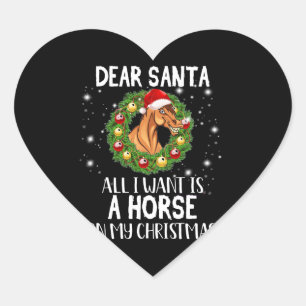 Lieber Weihnachtsmann, ich Wollte nur zu Weihnacht Herz-Aufkleber