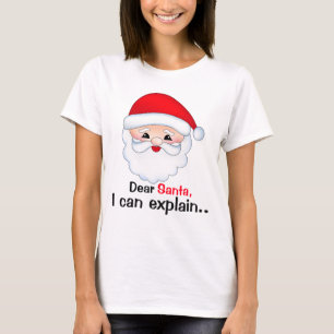 Lieber Weihnachtsmann kann den T - Shirt der Fraue