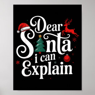 Lieber Weihnachtsmann Kann Erklären Lustige Weihna Poster