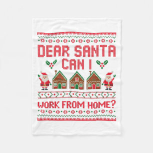 Lieber Weihnachtsmann Kann ich von zu Hause aus ar Fleecedecke