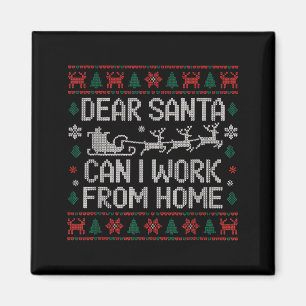 Lieber Weihnachtsmann Kann ich von zu Hause aus ar Magnet