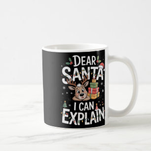 Lieber Weihnachtsmann kann Weihnachtsfeierfamilie Kaffeetasse