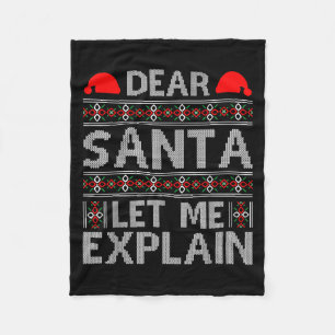 Lieber Weihnachtsmann, lass mich erklären Lustige Fleecedecke