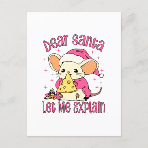 Lieber Weihnachtsmann, Lass mich erklären Postkarte