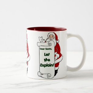 Lieber Weihnachtsmann Lass mir erklären Zweifarbige Tasse