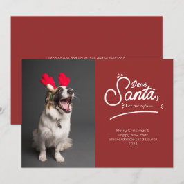 Lieber Weihnachtsmann, Lass mir Foto erklären Feiertagskarte