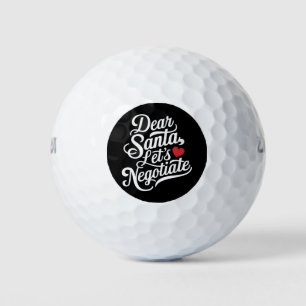 Lieber Weihnachtsmann, lasst uns verhandeln Lustig Golfball