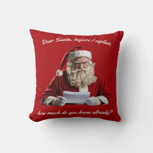 Lieber Weihnachtsmann... Lustiger Weihnachtsmann, Kissen