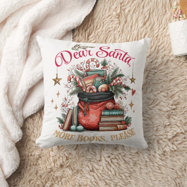 Lieber Weihnachtsmann, Mehr Bücher Bitte  Kissen (Decke)