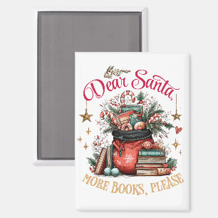 Lieber Weihnachtsmann, Mehr Bücher Bitte Magnet