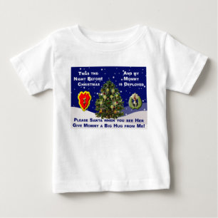 Lieber Weihnachtsmann, meine Mami ist im Einsatz Baby T-shirt