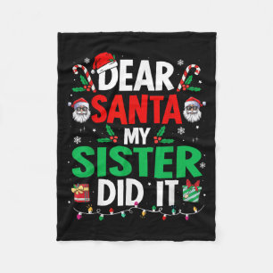 Lieber Weihnachtsmann, meine Schwester hat es geta Fleecedecke