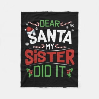 Lieber Weihnachtsmann, meine Schwester hat es geta Fleecedecke
