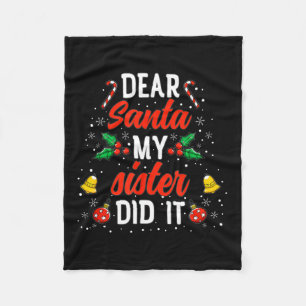 Lieber Weihnachtsmann, meine Schwester hat es geta Fleecedecke