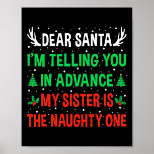 Lieber Weihnachtsmann, meine Schwester ist die Una Poster