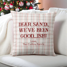 Lieber Weihnachtsmann Moderne rosa Familie Weihnac Kissen